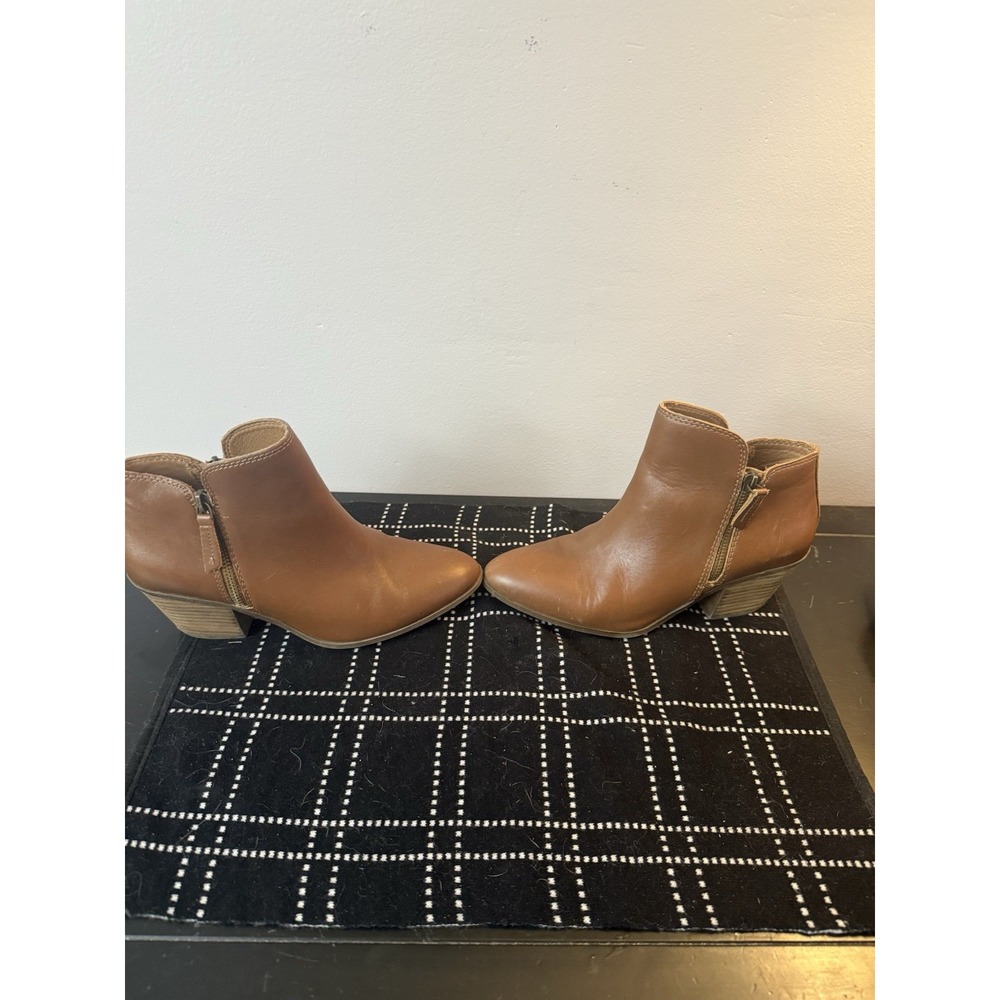 House of Harlow 1960 Ankle Boots Women's 7.5 Chestnut Brown Leather Rita style - Picture 3 of 9